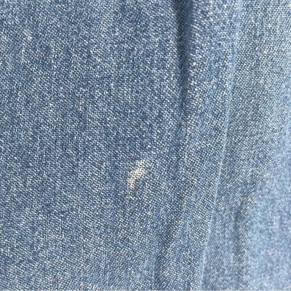 80s Vtg Preswick & Moore High Waist Denim Cotton Pleated Midi Skirt - Picture 8 of 13